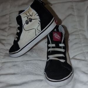 Kids Black and White High-Top Sneakers